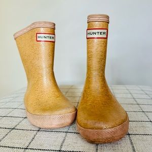 HUNTER Pink Glitter Boots Little Kids